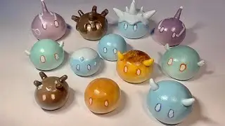 Genshin Impact Slimes Clay Cracking - Satisfying ASMR
