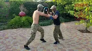 Боковые удары в клинче без замаха.