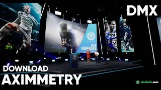 UNREAL ENGINE DMX VIRTUAL EVENT STAGE SET INTEGRATED WITH AXIMMETRY