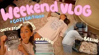 Cozy weekend in my life 🧣🧤| Reading Onyx storm SPOILER FREE + spoiler thoughts, baking, and more