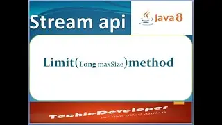 06  Limit method in Stream api