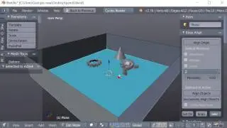 Easy Align add-on for Blender - simple tutorial