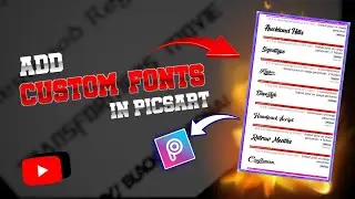 How to add custom fonts in PicsArt🔥 | How to add fonts in PicsArt | picsart add fonts