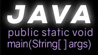 What Does public static void main(String[] args) Mean in JAVA