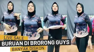 LIVE!! JUALAN ONLINE!! HIJAB PAKAI CELANA LEGGING HITAM KILAP SUPER CANTIK