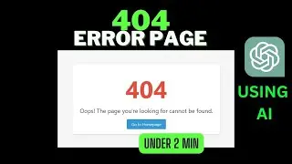 Crafting a Creative 404 Error Page with HTML & CSS: A ChatGPT AI-Powered Tutorial