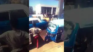 burnning car in to benzil gas in to total 
