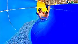 Racer Twin Hybrid Turbolance Water Slide at Stella Palace Crete, Greece