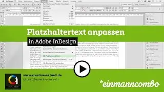 Platzhaltertext in InDesign anpassen