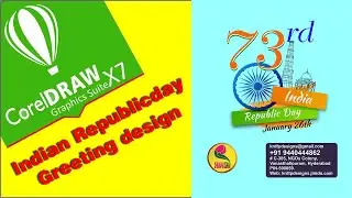 Designing of a greeting for Indian Republic day using CorelDraw X7. @dtpfreelancing #krdtpdesigns