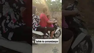 aksi heroik balap liar naik sepeda motor bonceng tiga #boti