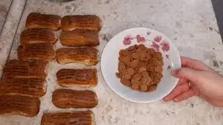 Украшаем эклеры #эклеры #эклерысзаворнымкремом