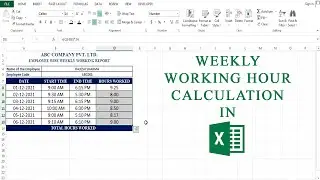 How to Calculate Working Hours in Excel | Excel Tips Explained in English