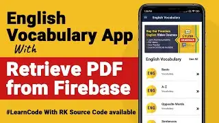 How to make English Vocabulary App With Retrieve PDF from Firebase | LearnCode With RK