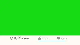 like dislike count animation green screen