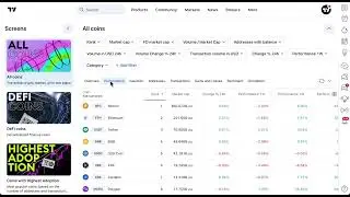 Dive Deep Into Tokenomics With The Coins Screener
