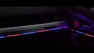 Динамическая контурная подсветка салона Audi. Установка подсветки с управлением с телефона на Q7