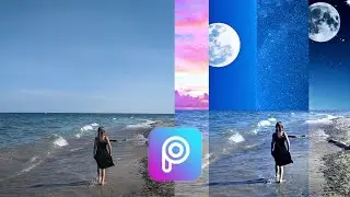 Tutorial edit foto langit 4 dimensi di PicsArt