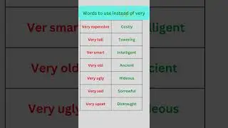 Words to use instead of very | Learn English | Vocabulary