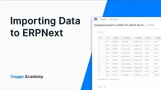 Importing Data In ERPNext