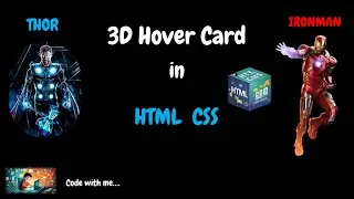 Avengers 3D Hover Card || Html CSS || #html #css #ironman #code #animation #avengers #cards #try