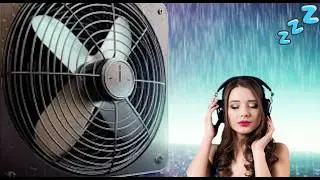 Smooth Sleep = Metal Fan and Rain Sounds Dark Screen