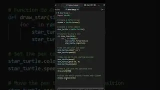 Drawing a Star with Python Turtle Graphics #shorts #coding #programming