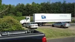 Cars Going Off Road Almost Cause A Crash!