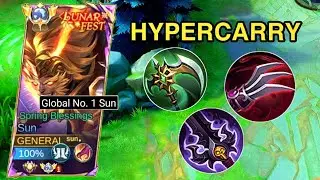 SUN REVAMP - HYPERCARRY W/ NEW BUILD AND EMBLEM | SUN BEST BUILD 2024 | MOBILE LEGENDS