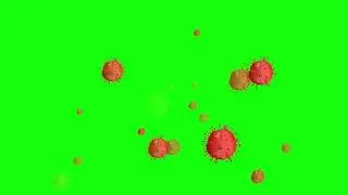 Dull Red Corona Virus Green Screen 4K UHD
