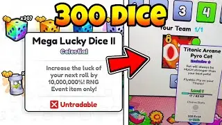Rolling 300 Mega Lucky Dice 2 In Pet Simulator 99 RNG Event