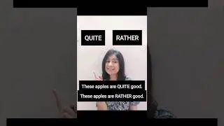 Quite & Rather #studyenglish #spokenenglish #englishgrammar #englishvocabulary #shorts #adverb