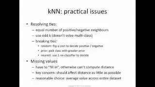k-NN 5: resolving ties and missing values