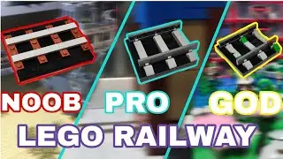 Custom LEGO railway TUTORIAL | NOOB vs PRO vs GOD