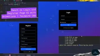 React.js Login and Register Page UI with Animations | Tailwind CSS