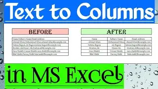 How to Convert Text into Column in MS Excel Sheet.| How To Use Text To Columns.| Text to columns