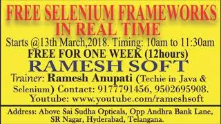 Selenium Real time Frameworks /Page Object Model/Data driven Framework/Hybrid framework