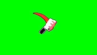 horror sans knife attack green screen