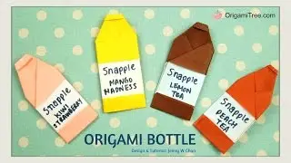 Origami Bottle | Snapple Inspired | Easy Paper Crafts | Summer Crafts