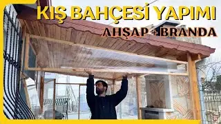 Ahşap Kış Bahçesi Yapımı | Pimapen Cam Görünümlü Branda | Müstakil Bahçe Kış Bahçesi Kendin Yap