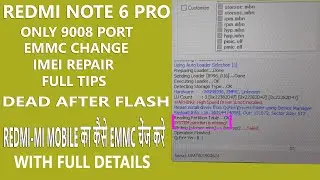 REDMI NOTE 6 PRO EMMC CHANGE WITH DUAL SECURITY  WITHOUT CPU