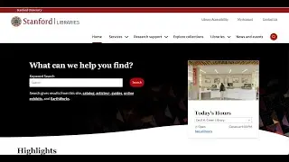 Stanford Libraries Website 2024