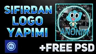 SIFIRDAN LOGO YAPIMI (PSD HEDİYELİ)!! PS Mobile tutorial!