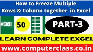 How to freeze multiple rows and multiple columns in excel
