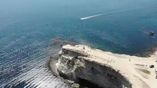 Тарханкут и коса Беляус с Дрона / Крым