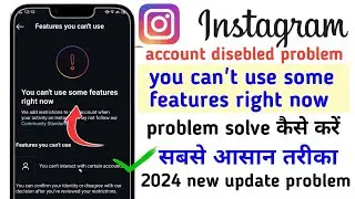 how to fix you can't use some features right now Instagram / you can't use some features right now