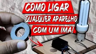 Como ligar qualquer aparelho eletrônico com um imã! Interruptor magnético caseiro!