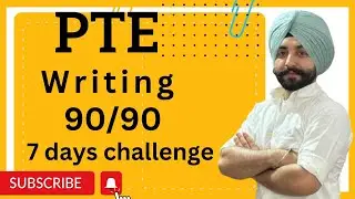PTE writing 90/90 7 days challenge how to get 90 scores in 2023 ( Gurwinder Sir )