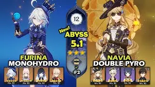 Furina Monohydro & Navia Double Pyro | Abismo 5.1 | Spiral Abyss 12 | Genshin Impact