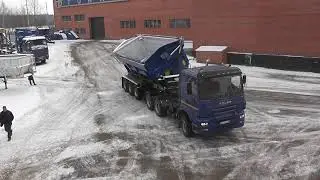 Обзор автоматического тента на полуприцепе 